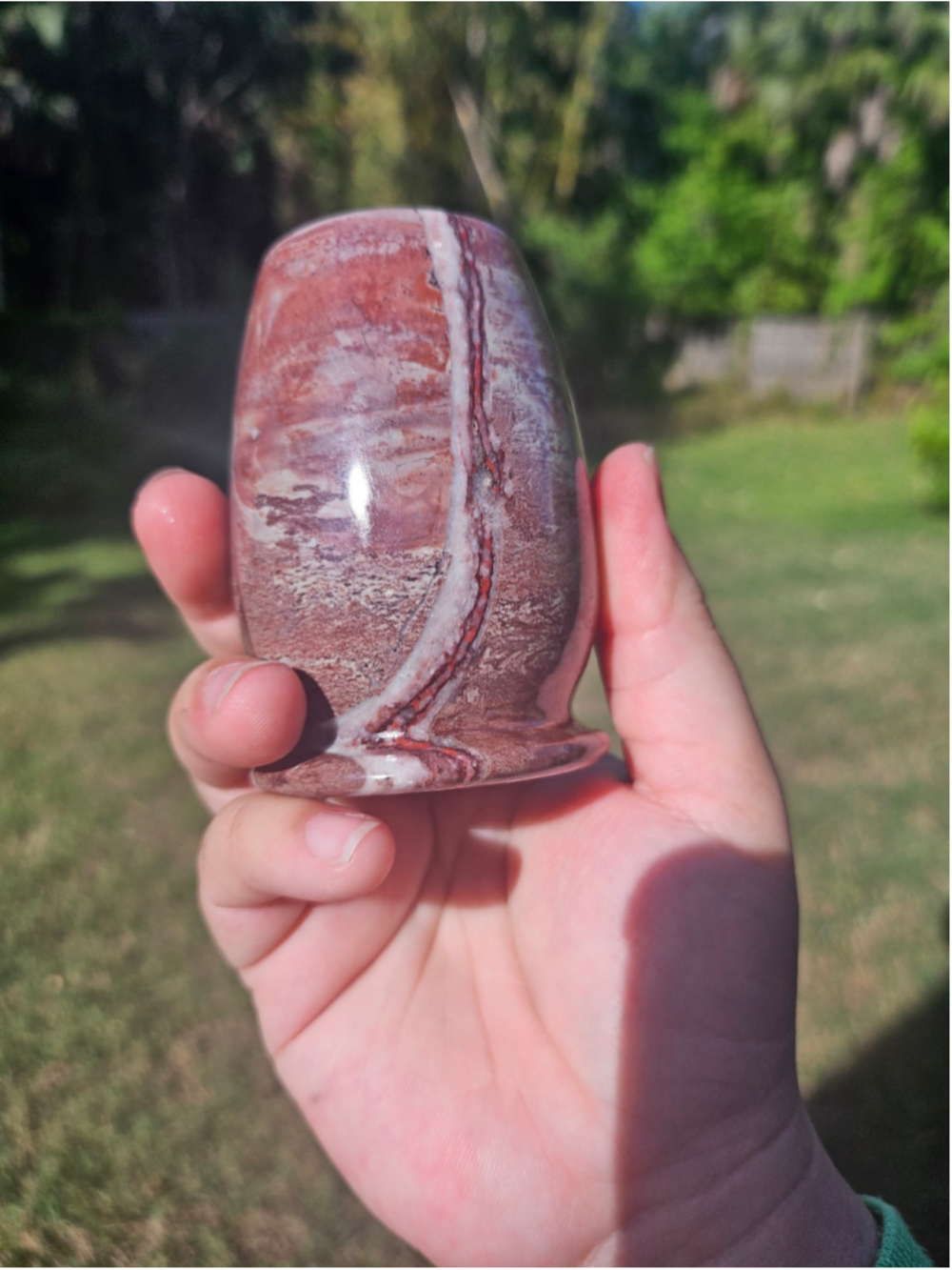 Picture jasper cup 3 in